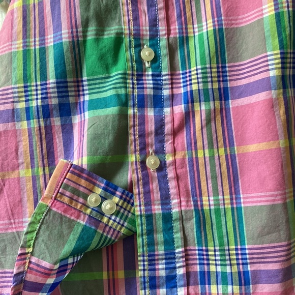 🌞Polo Ralph Lauren boys plaid multi color short sleeve 💯cotton shirt size 5 - Picture 9 of 9